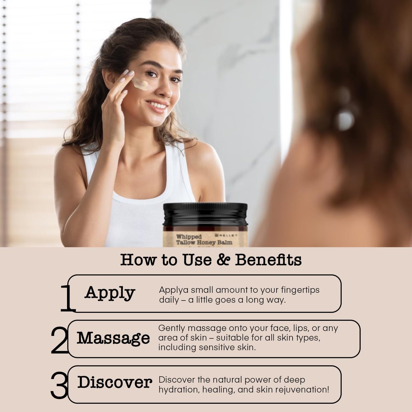 🐂Natural Handmade Beef and Honey Moisturizer